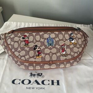Disney X Coach Belt Bag with Mickey Mouse & Friends Embroidery